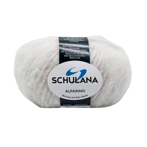 SCHULANA Alparino, Baby-Alpaka, extrafeiner Merino und Baumwolle, zum Stricken und Häkeln, 50g ca 95m, Natur-Pastell 300 von SCHULANA