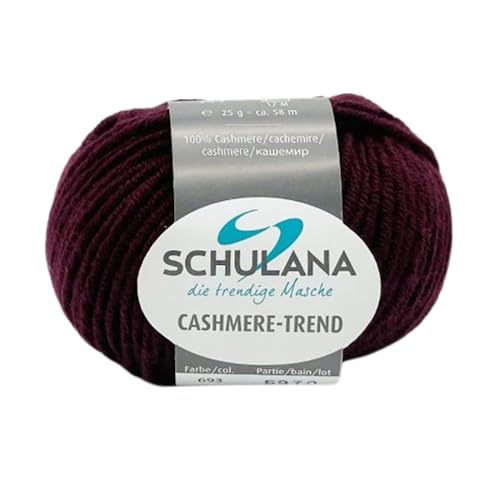 Cashmere Wolle zum Stricken und Häkeln I 100% Cashmere (12-fach) I 25g/ca. 58m Mittelbraun I Cashmere Trend Garn für Pullover, Cardigans, Loops, Babykleidung und Accessoires von Schulana