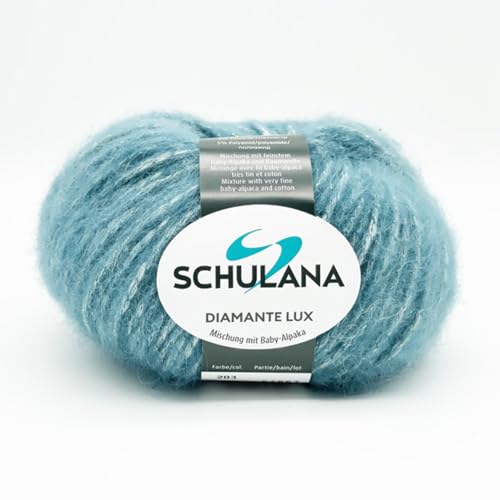 SCHULANA Diamante Lux, 45% Baumwolle, 33% Alpaka, 11% Merino, 6% Polyester, 5% Polyamid, zum Stricken und Häkeln, 50g ca 95m, Salbei 203 SCHULANA Diamante Lux, 45% Baumwolle, 33% Alpaka, 11% Merino, 6% Polyester, 5% Polyamid, zum Stricken und Häkeln, 50g ca 95m, Salbei 203 von SCHULANA