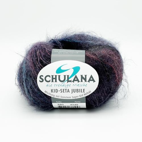 SCHULANA Kid-Seta Jubilé, 70% Mohair (Super-Kid), 30% Seide, zum Stricken und Häkeln, 25g ca 210m, Farbe 580 SCHULANA Kid-Seta Jubilé, 70% Mohair (Super-Kid), 30% Seide, zum Stricken und Häkeln, 25g ca 210m, Farbe 580 von SCHULANA