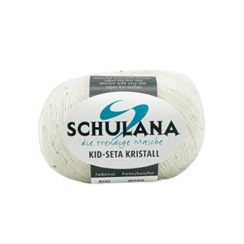 SCHULANA Kid-Seta Kristall, 49% Mohair (Super-Kid), 38% Seide, 13% Glas, zum Stricken und Häkeln, 25g ca 118m, Elfenbein 800 SCHULANA Kid-Seta Kristall, 49% Mohair (Super-Kid), 38% Seide, 13% Glas, zum Stricken und Häkeln, 25g ca 118m, Elfenbein 800 von SCHULANA