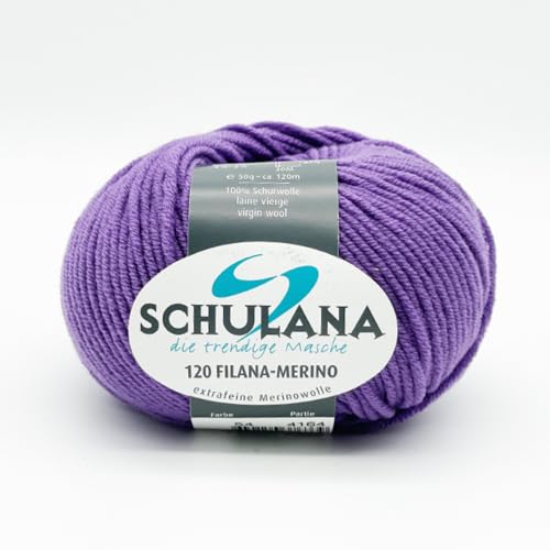 Schulana 120 Filana-Merino, Schurwolle, Lavendel, 50g von Schulana