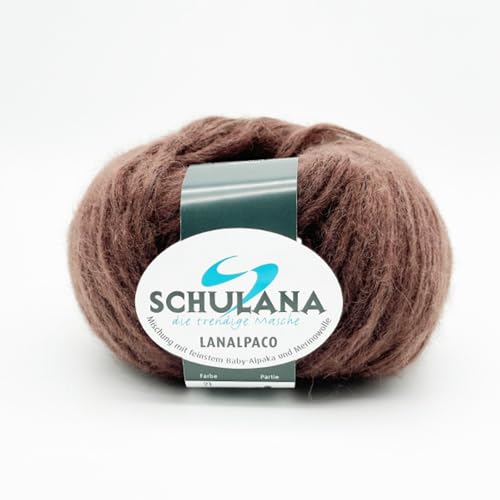 SCHULANA Lanalpaco, 55% Alpaka (Baby), 35% Baumwolle, 10% Schurwolle (Merino), zum Stricken und Häkeln, 50g ca 110m, Rehbraun 021 SCHULANA Lanalpaco, 55% Alpaka (Baby), 35% Baumwolle, 10% Schurwolle (Merino), zum Stricken und Häkeln, 50g ca 110m, Rehbraun 021 von SCHULANA