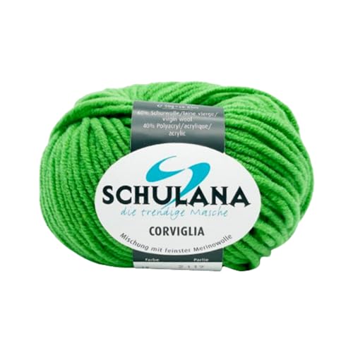 Schulana Corviglia, Schurwolle, Mittelgrün, 50g, 65 von Schulana