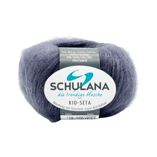 Kid Seta Mohair Wolle zum Stricken und Häkeln I 70% Super Kid Mohair & 30% Seide I 25 g/ca. 210m Lavendelgrau (Grau) I Kid-Seta Garn für Schals, Spitzenschals, leichte Cardigans und Mützen Kid Seta Mohair Wolle zum Stricken und Häkeln I 70% Super Kid Mohair & 30% Seide I 25 g/ca. 210m Lavendelgrau (Grau) I Kid-Seta Garn für Schals, Spitzenschals, leichte Cardigans und Mützen von Schulana