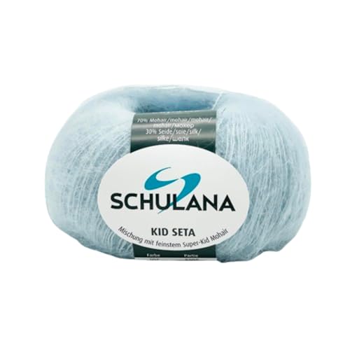 SCHULANA Kid-Seta, 70% Mohair (Super-Kid), 30% Seide, zum Stricken und Häkeln, 25g ca 210m, Kornblau 105 SCHULANA Kid-Seta, 70% Mohair (Super-Kid), 30% Seide, zum Stricken und Häkeln, 25g ca 210m, Kornblau 105 von SCHULANA