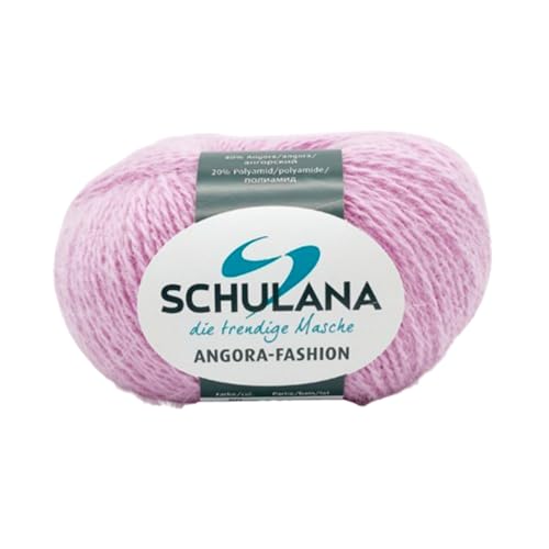 Superfeine Angora Wolle zum Stricken und Häkeln I 80% Angora & 20% Polyamid I 25g / ca. 112m Flieder (Lila) I Angora-Fashion Garn für Schal, Mütze, Handschuhe, Pullover und Tücher von SCHULANA