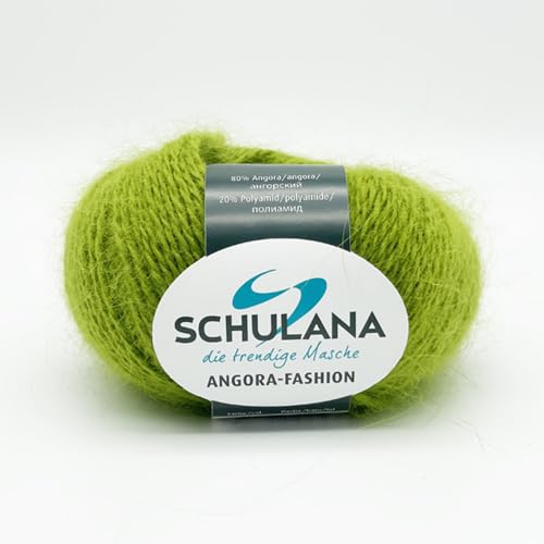 Superfeine Angora Wolle zum Stricken und Häkeln I 80% Angora & 20% Polyamid I 25g / ca. 112m Mittelgrün I Angora-Fashion Garn für Schal, Mütze, Handschuhe, Pullover und Tücher Superfeine Angora Wolle zum Stricken und Häkeln I 80% Angora & 20% Polyamid I 25g / ca. 112m Mittelgrün I Angora-Fashion Garn für Schal, Mütze, Handschuhe, Pullover und Tücher von Schulana