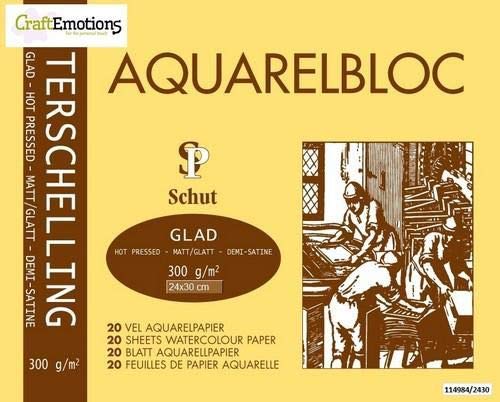 Schut Terschelling Watercoloured pad Smooth 24x30cm 300 Gram - 20 Sheets von Schut