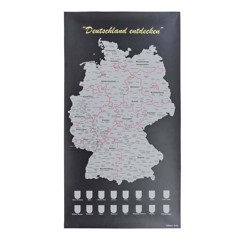 Deutschlandkarte Scratch Die Brd von Schwäbische Albumfabrik