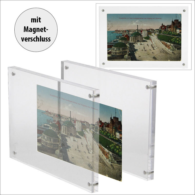 Foto- Und Postkartenrahmen Mit Magnetverschluß Aus Acryl, Format Außen 16,5 X 11,5 X 2 Cm von Schwäbische Albumfabrik