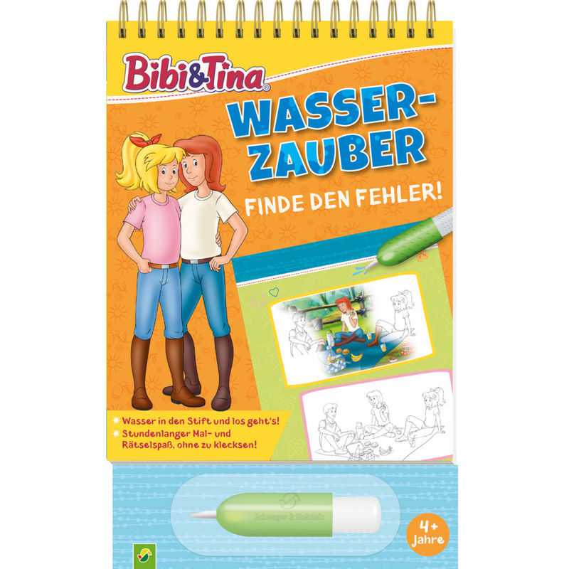 Bibi & Tina Wasserzauber | Finde Den Fehler. Einfach Mit Wasser Malen, Pappband von Schwager & Steinlein