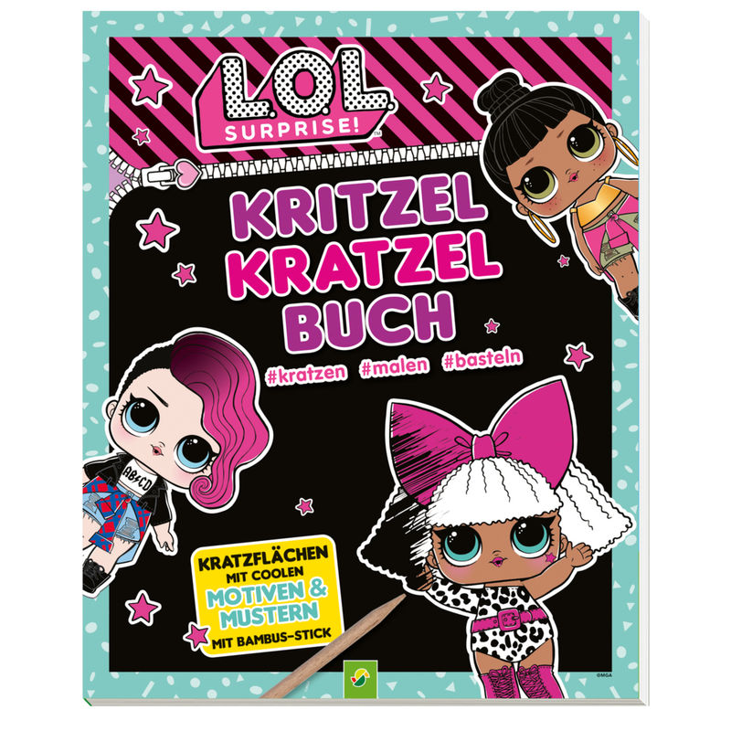 L.O.L. Surprise! Kritzel-Kratzel-Buch Mit Bambus-Stick - Schwager & Steinlein Verlag, Kartoniert (TB) von Schwager & Steinlein