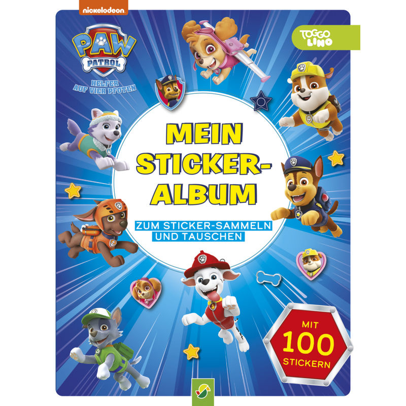 Paw Patrol Mein Stickeralbum Mit 100 Stickern - Schwager & Steinlein Verlag, Kartoniert (TB) von Schwager & Steinlein
