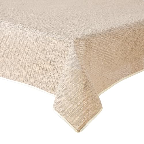 Gartentischdecke Tischdecke Weichschaummaterial rutschfest wetterfest 6 Farben Farbe Beige Größe 110x140cm eckig von Schwar Textilien