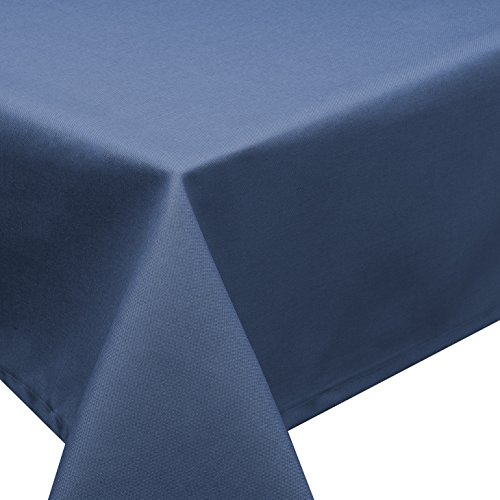 Schwar Textilien ® | Tischdecke | Leinen-Optik | Brilliant | Blau | 160x360 cm von Schwar Textilien
