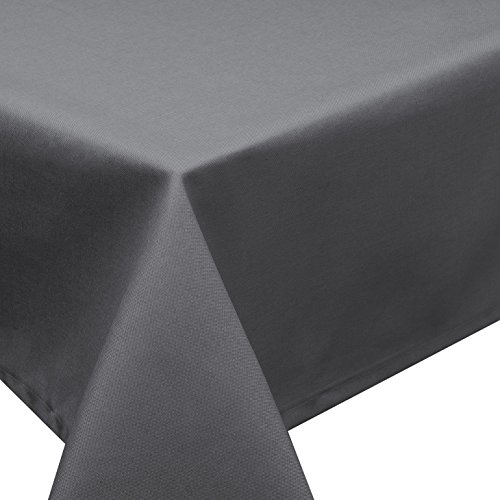 Tischdecke Fleckschutz Lotus Effekt Garten LEINEN Optik bügelfrei abwaschbar Uni Farbe Anthrazit Größe rund 180 cm Tischdecke Fleckschutz Lotus Effekt Garten LEINEN Optik bügelfrei abwaschbar Uni Farbe Anthrazit Größe rund 180 cm von Schwar Textilien