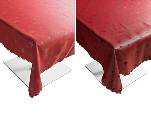 Weihnachtstischdecke Sterne mit Lurex beidseitig verwendbar in vielen Größen und Farben Rot 160 cm rund Weihnachtstischdecke Sterne mit Lurex beidseitig verwendbar in vielen Größen und Farben Rot 160 cm rund von Schwar Textilien