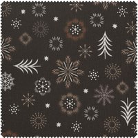 Baumwoll-Stoff "Weihnachtszeit" - Schwarz von Schwarz