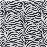 Fleece-Stoff "Tierfell Zebra" von Schwarz