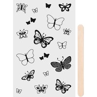 Rubbel-Sticker "Schmetterlinge" von Schwarz
