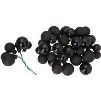 Weihnachtskugeln aus Glas am Draht - Schwarz-Mix Weihnachtskugeln aus Glas am Draht - Schwarz-Mix von Othmar Decorations