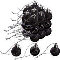 Weihnachtskugeln aus Kunststoff, 27 Stück - Schwarz von Othmar Decorations