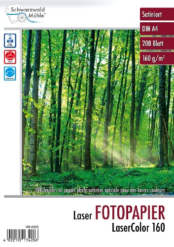 Schwarzwald Mühle "LaserColor 160" 160 g/m² A4 200 Blatt (Laserdrucker) von Schwarzwald Mühle