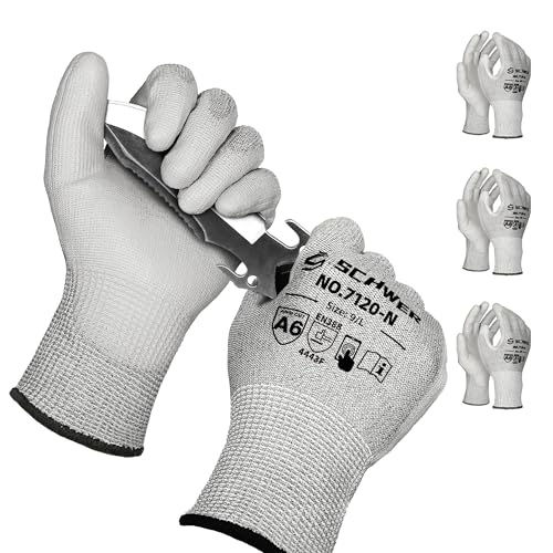Schwer 3 Paar Level A6 / F Schneidfeste Handschuhe CR7120 Schneidfeste Arbeitshandschuhe, für Männer und Frauen für Holzbearbeitung, Glasschneiden, Bau, Frachthantierung, Autoreparatur, L Schwer 3 Paar Level A6 / F Schneidfeste Handschuhe CR7120 Schneidfeste Arbeitshandschuhe, für Männer und Frauen für Holzbearbeitung, Glasschneiden, Bau, Frachthantierung, Autoreparatur, L von Schwer