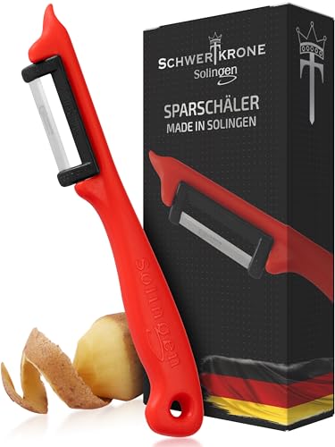 Schwertkrone Sparschäler Solingen Germany Kartoffelschäler Pendelschäler Gemüseschäler Obstschäler - rot von Schwertkrone