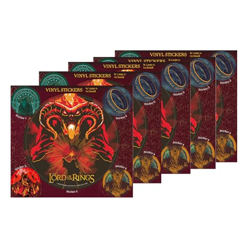 Scifi Planet 'Der Herr der Ringe' Aufkleber - Rot, Vinyl, Fantasy, Modern, Kreis, Stern, Herz, Indoor, Sticker von Scifi Planet
