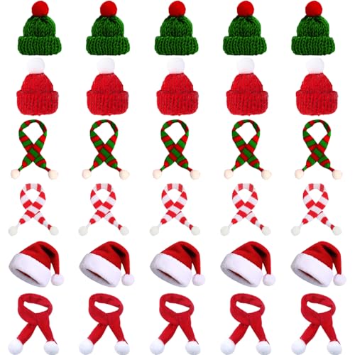 30 Stück Kleine Weihnachtsmützen, Mini Weihnachtsmützen, Weihnachtsmütze, Weihnachtsmützen, Likörflaschen Weihnachten, Wichtelmütze, Nikolausmütze, Wichtelmütze, Weihnachtsmütze Kinder 30 Stück Kleine Weihnachtsmützen, Mini Weihnachtsmützen, Weihnachtsmütze, Weihnachtsmützen, Likörflaschen Weihnachten, Wichtelmütze, Nikolausmütze, Wichtelmütze, Weihnachtsmütze Kinder von Scinzene