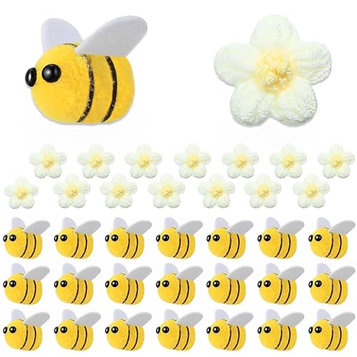 Scinzene 42 Stück Bienen Deko, 30 Stück bienen, mit 12 Gelb Häkelblumen, Biene Deko, Deko Bienen, Entzückende Filzbienen, Bienen Kostüm Accessoires, Für Handwerk Diy Dekoration, Kleidung Dekorationen Scinzene 42 Stück Bienen Deko, 30 Stück bienen, mit 12 Gelb Häkelblumen, Biene Deko, Deko Bienen, Entzückende Filzbienen, Bienen Kostüm Accessoires, Für Handwerk Diy Dekoration, Kleidung Dekorationen von Scinzene