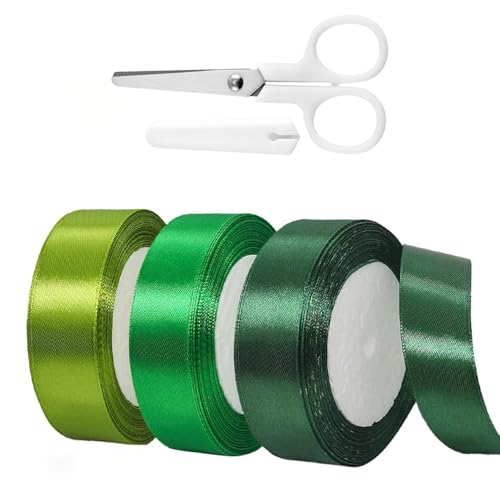 66m Satinband Grün, 25mm Geschenkband Grün Breit, Schleifenband Grün, Band Grün, Satinband, Grünes Band, Ribbon, Geschenkband, Geschenkband Satin, Schleifenband, Geschenkband Satin von Scinzene