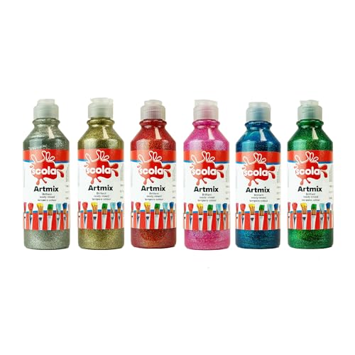 Scola Glitzerstern-Pailletten, 200 g Dose, verschiedene Farben, Schulbedarf, Kunst- und Bastelprojekte, Bastelprojekte für Kinder, ideal für Kinder von Scola