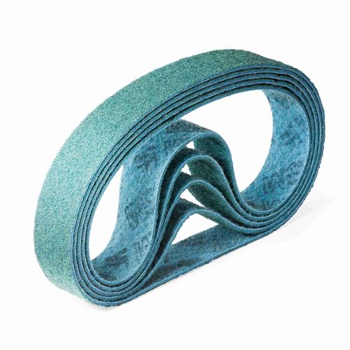 3M SC-BL Scotch Brite Schleifband Vliesband für Rohrbandschleifer Schleifmaschinen | Maße: 50 x 1020 mm | Körnung: A-vfn very fine blau (280-320) | Lieferumfang: 5 Stück von Score Abrasives