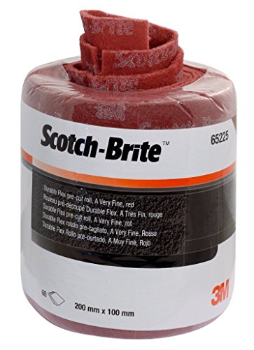 Scotch-Brite 65225 Durable Flex Vliesrolle MX-HP, A Very fine, 60-fach perforiert, 100 mm x 200 mm von Scotch-Brite