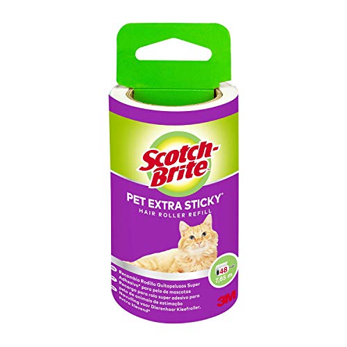 Scotch-Brite Pet Extra Sticky Haarfusselrolle - Ersatzrolle, für Tierhaarenfusselroller, Schwarz, Weiß, Nicht zutreffend Scotch-Brite Pet Extra Sticky Haarfusselrolle - Ersatzrolle, für Tierhaarenfusselroller, Schwarz, Weiß, Nicht zutreffend von Scotch-Brite