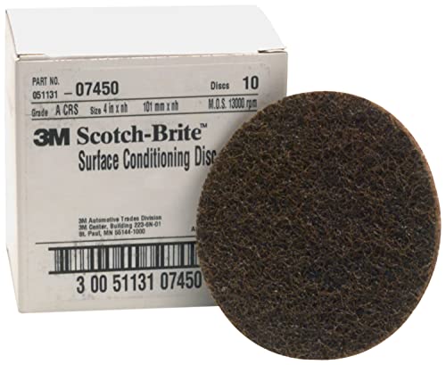 Scotch-Brite Oberflächenaufbereitungsscheibe 07450, 10,2 cm x NH A CRS von Scotch-Brite