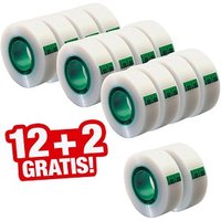 12 + 2 GRATIS: Scotch Magic™ Tape Klebefilm matt 19,0 mm x 33,0 m 12 Rollen + GRATIS 2 Rollen von Scotch