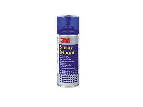 3M 051847 Sprühkleber Spray Mount(TM), wieder ablösbar, transparenter Auftrag, 400 ml von Scotch