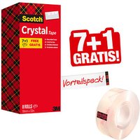 7 + 1 GRATIS: Scotch Crystal Klebefilm kristall-klar 19,0 mm x 33,0 m 7 Rollen + GRATIS 1 Rollen von Scotch