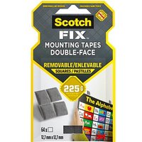Scotch FIX™ doppelseitige Klebepads für max. 225,0 g 12,7 x 12,7 mm, 64 St. von Scotch