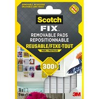 Scotch FIX™ doppelseitige Klebepads für max. 300,0 g 11,0 x 15,0 mm, 36 St. von Scotch