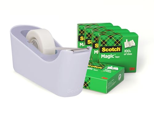 Scotch Klebeband-Abroller C18, Mint + Scotch Magic Unsichtbares Klebeband, 4 Rollen, 19 mm x 33 m - Nachfüllbarer für Schule, Zuhause und Büro Scotch Klebeband-Abroller C18, Mint + Scotch Magic Unsichtbares Klebeband, 4 Rollen, 19 mm x 33 m - Nachfüllbarer für Schule, Zuhause und Büro von Scotch