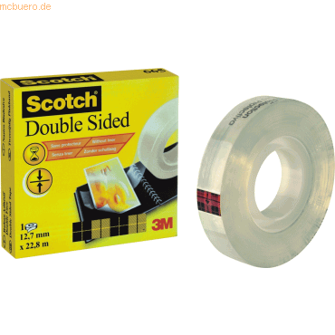 Scotch Klebefilm 22,8mx12,7mm doppelseitig transparent Scotch Klebefilm 22,8mx12,7mm doppelseitig transparent von Scotch