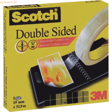 Scotch Klebefilm 33mx19mm doppelseitig transparent von Scotch