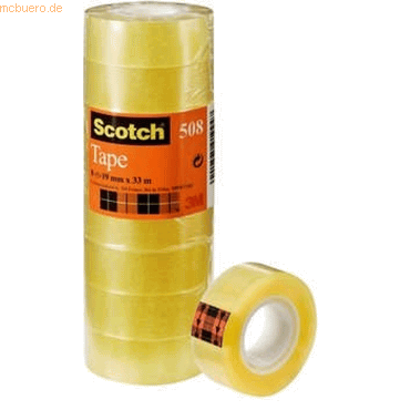 Scotch Klebefilm 33mx19mm transparent VE=8 Stück von Scotch