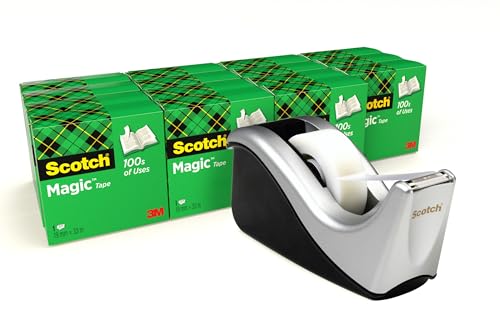 Scotch Magic 16 Stück Klebeband + Schlauchwagen C60 19 mm x 33 m, transparent von Post-it