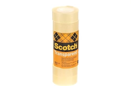 Scotch Transparentes Klebeband 508-8 Rollen - 19mm x 33m - Durchsichtiges Allzweckband für Schule, Heim und Büro von Scotch
